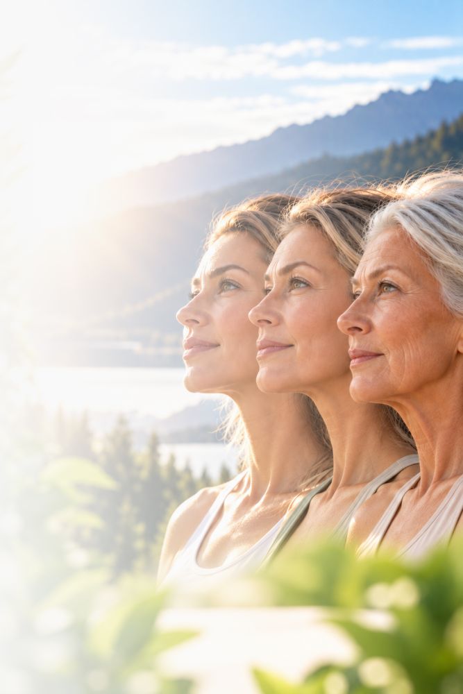 Drei Generationen im goldenen Morgenlicht Kopie